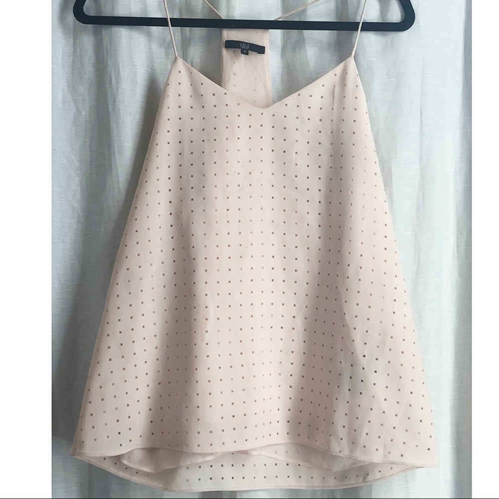 Tibi silk racer back tank cami